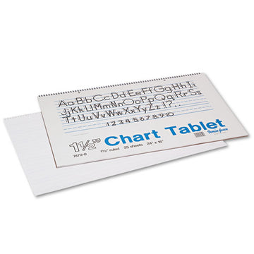 Pacon® Chart Tablets, Presentation Format (1 1-2" Rule), 25 White 24 X 16 Sheets freeshipping - TVN Wholesale